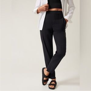 Athleta Brooklyn Heights High Rise Pant Straight Leg Pull On In Black Size 22